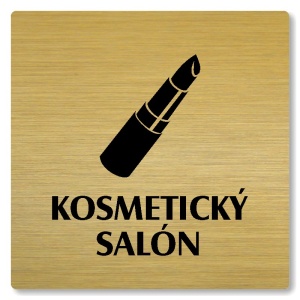 Kosmetický salón, 118x118mm, zlatá, Nevada